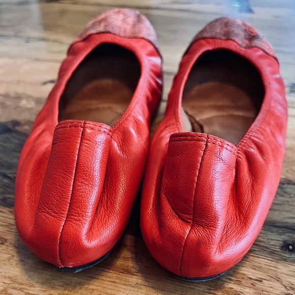 LANVIN PARIS red leather ballet flats Cap Toe US 8M Italy made Authenticated - Picture 6 of 10